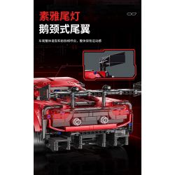 EXTRAORDINARY QM00037 00037 FERRARI GT3 1:10 tỷ lệ 1:10 bộ đồ chơi xếp lắp ráp ghép mô hình Technic FERRARI 296 GT3 Kỹ Thuật Công Nghệ Cao Mô Hình Phương Tiện 2270 khối