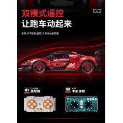 EXTRAORDINARY QM00037 00037 FERRARI GT3 1:10 tỷ lệ 1:10 bộ đồ chơi xếp lắp ráp ghép mô hình Technic FERRARI 296 GT3 Kỹ Thuật Công Nghệ Cao Mô Hình Phương Tiện 2270 khối