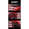 EXTRAORDINARY QM00037 00037 FERRARI GT3 1:10 tỷ lệ 1:10 bộ đồ chơi xếp lắp ráp ghép mô hình Technic FERRARI 296 GT3 Kỹ Thuật Công Nghệ Cao Mô Hình Phương Tiện 2270 khối