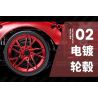 EXTRAORDINARY QM00037 00037 FERRARI GT3 1:10 tỷ lệ 1:10 bộ đồ chơi xếp lắp ráp ghép mô hình Technic FERRARI 296 GT3 Kỹ Thuật Công Nghệ Cao Mô Hình Phương Tiện 2270 khối