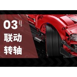 EXTRAORDINARY QM00037 00037 FERRARI GT3 1:10 tỷ lệ 1:10 bộ đồ chơi xếp lắp ráp ghép mô hình Technic FERRARI 296 GT3 Kỹ Thuật Công Nghệ Cao Mô Hình Phương Tiện 2270 khối
