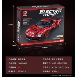 EXTRAORDINARY QM00037 00037 FERRARI GT3 1:10 tỷ lệ 1:10 bộ đồ chơi xếp lắp ráp ghép mô hình Technic FERRARI 296 GT3 Kỹ Thuật Công Nghệ Cao Mô Hình Phương Tiện 2270 khối
