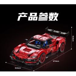 EXTRAORDINARY QM00037 00037 FERRARI GT3 1:10 tỷ lệ 1:10 bộ đồ chơi xếp lắp ráp ghép mô hình Technic FERRARI 296 GT3 Kỹ Thuật Công Nghệ Cao Mô Hình Phương Tiện 2270 khối