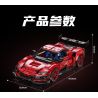 EXTRAORDINARY QM00037 00037 FERRARI GT3 1:10 tỷ lệ 1:10 bộ đồ chơi xếp lắp ráp ghép mô hình Technic FERRARI 296 GT3 Kỹ Thuật Công Nghệ Cao Mô Hình Phương Tiện 2270 khối