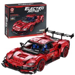 EXTRAORDINARY QM00037 00037 FERRARI GT3 1:10 tỷ lệ 1:10 bộ đồ chơi xếp lắp ráp ghép mô hình Technic FERRARI 296 GT3 Kỹ Thuật Công Nghệ Cao Mô Hình Phương Tiện 2270 khối