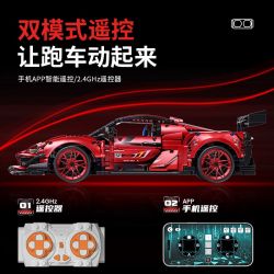EXTRAORDINARY QM00037 00037 FERRARI GT3 1:10 tỷ lệ 1:10 bộ đồ chơi xếp lắp ráp ghép mô hình Technic FERRARI 296 GT3 Kỹ Thuật Công Nghệ Cao Mô Hình Phương Tiện 2270 khối