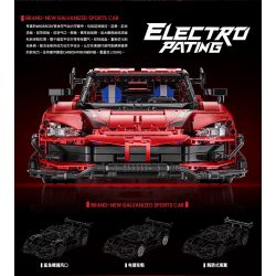 EXTRAORDINARY QM00037 00037 FERRARI GT3 1:10 tỷ lệ 1:10 bộ đồ chơi xếp lắp ráp ghép mô hình Technic FERRARI 296 GT3 Kỹ Thuật Công Nghệ Cao Mô Hình Phương Tiện 2270 khối