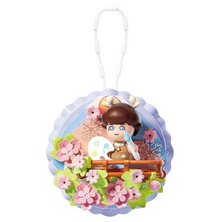 GEKKOSHA 802804 NAM CHÂM TỦ LẠNH SWEET SAKURA HOA ANH ĐÀO MÙA XUÂN bộ đồ chơi xếp lắp ráp ghép mô hình Gear Đồ Lắp Ghép