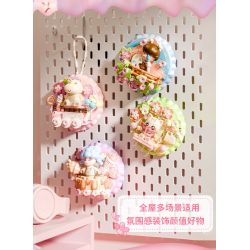GEKKOSHA 802804 NAM CHÂM TỦ LẠNH SWEET SAKURA HOA ANH ĐÀO MÙA XUÂN bộ đồ chơi xếp lắp ráp ghép mô hình Gear Đồ Lắp Ghép