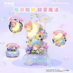 GEKKOSHA 803302 HỘP NHẠC TÌNH YÊU ÁNH TRĂNG CỦA GIA ĐÌNH SANRIO TSUKINO ODE TO SPRING GEMINI bộ đồ chơi xếp lắp ráp ghép mô hình SANRIO CHARACTERS