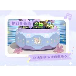 GEKKOSHA 803302 HỘP NHẠC TÌNH YÊU ÁNH TRĂNG CỦA GIA ĐÌNH SANRIO TSUKINO ODE TO SPRING GEMINI bộ đồ chơi xếp lắp ráp ghép mô hình SANRIO CHARACTERS