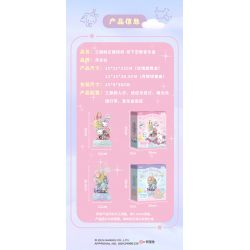 GEKKOSHA 803301 HỘP NHẠC TÌNH YÊU ÁNH TRĂNG CỦA GIA ĐÌNH SANRIO VƯỜN HỒNG KHIÊU VŨ HELLO KITTY bộ đồ chơi xếp lắp ráp ghép mô hình SANRIO CHARACTERS
