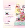 GEKKOSHA 803301 HỘP NHẠC TÌNH YÊU ÁNH TRĂNG CỦA GIA ĐÌNH SANRIO VƯỜN HỒNG KHIÊU VŨ HELLO KITTY bộ đồ chơi xếp lắp ráp ghép mô hình SANRIO CHARACTERS
