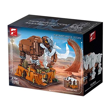 FREE TRIBE 31001 VOI MA MÚT bộ đồ chơi xếp lắp ráp ghép mô hình SEMISKELTON MAMMOTH 1310 khối