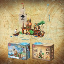 FREE TRIBE 31002 BẾN TÀU CƯỚP BIỂN bộ đồ chơi xếp lắp ráp ghép mô hình Pirates Of The Caribbean PIRTE FORTUNE HARBOR Cướp Biển Vùng Caribe 833 khối