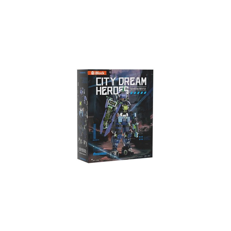 IBLOCK IB1102 1102 ANH HÙNG TRONG MƠ THÀNH PHỐ CHIẾN DỊCH CƠN BÃO bộ đồ chơi xếp lắp ráp ghép mô hình CITY DREAM HEROES