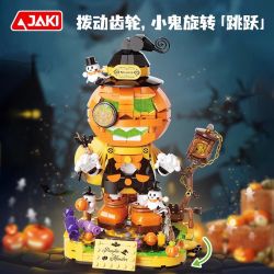 JAKI AK108 NHỮNG SÁNG TẠO HỢP THỜI TRANG YÊU TINH BÍ NGÔ HALLOWEEN bộ đồ chơi xếp lắp ráp ghép mô hình Creator HALLOWEEN PUMPKIN ELF 795 khối