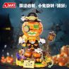 JAKI AK108 NHỮNG SÁNG TẠO HỢP THỜI TRANG YÊU TINH BÍ NGÔ HALLOWEEN bộ đồ chơi xếp lắp ráp ghép mô hình Creator HALLOWEEN PUMPKIN ELF 795 khối