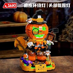JAKI AK108 NHỮNG SÁNG TẠO HỢP THỜI TRANG YÊU TINH BÍ NGÔ HALLOWEEN bộ đồ chơi xếp lắp ráp ghép mô hình Creator HALLOWEEN PUMPKIN ELF 795 khối