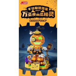 JAKI AK108 NHỮNG SÁNG TẠO HỢP THỜI TRANG YÊU TINH BÍ NGÔ HALLOWEEN bộ đồ chơi xếp lắp ráp ghép mô hình Creator HALLOWEEN PUMPKIN ELF 795 khối
