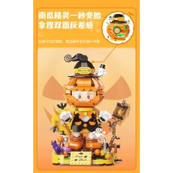 JAKI AK108 NHỮNG SÁNG TẠO HỢP THỜI TRANG YÊU TINH BÍ NGÔ HALLOWEEN bộ đồ chơi xếp lắp ráp ghép mô hình Creator HALLOWEEN PUMPKIN ELF 795 khối