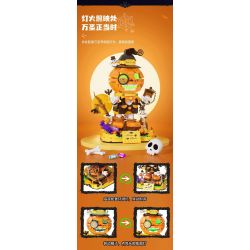 JAKI AK108 NHỮNG SÁNG TẠO HỢP THỜI TRANG YÊU TINH BÍ NGÔ HALLOWEEN bộ đồ chơi xếp lắp ráp ghép mô hình Creator HALLOWEEN PUMPKIN ELF 795 khối