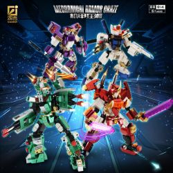 GUANJI BB814 MÔ HÌNH MECHA CRAZE 4 bộ đồ chơi xếp lắp ráp ghép mô hình MECHANICAL ARMOR CRAZE