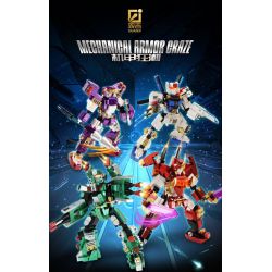 GUANJI BB814 MÔ HÌNH MECHA CRAZE 4 bộ đồ chơi xếp lắp ráp ghép mô hình MECHANICAL ARMOR CRAZE