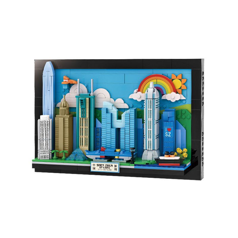 WANGE LIGAO DR.LUCK 4923 BƯU THIẾP THÀNH PHỐ THÂM QUYẾN bộ đồ chơi xếp lắp ráp ghép mô hình Architecture CITY POSTCARD Công Trình Kiến Trúc 645 khối