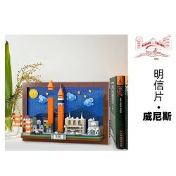 WANGE LIGAO DR.LUCK 4928 BƯU THIẾP THÀNH PHỐ VENICE bộ đồ chơi xếp lắp ráp ghép mô hình Architecture CITY POSTCARD Công Trình Kiến Trúc 580 khối