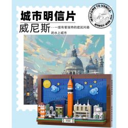 WANGE LIGAO DR.LUCK 4928 BƯU THIẾP THÀNH PHỐ VENICE bộ đồ chơi xếp lắp ráp ghép mô hình Architecture CITY POSTCARD Công Trình Kiến Trúc 580 khối