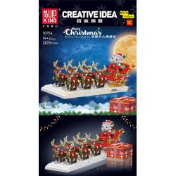 MouldKing 10154 Mould King 10154 XE TRƯỢT TUYẾT CỦA ÔNG GIÀ NOEL bộ đồ chơi xếp lắp ráp ghép mô hình Creator SANTA CLAUS SLEIGH CAR Sáng Tạo 2073 khối