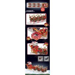 MouldKing 10154 Mould King 10154 XE TRƯỢT TUYẾT CỦA ÔNG GIÀ NOEL bộ đồ chơi xếp lắp ráp ghép mô hình Creator SANTA CLAUS SLEIGH CAR Sáng Tạo 2073 khối