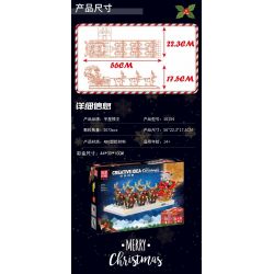 MouldKing 10154 Mould King 10154 XE TRƯỢT TUYẾT CỦA ÔNG GIÀ NOEL bộ đồ chơi xếp lắp ráp ghép mô hình Creator SANTA CLAUS SLEIGH CAR Sáng Tạo 2073 khối