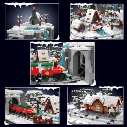 MouldKing 12029 Mould King 12029 ĐẤT TÀU GIÁNG SINH bộ đồ chơi xếp lắp ráp ghép mô hình Creator MERRY CHRISTMAS TRAIN WONDERLAND Sáng Tạo 4234 khối