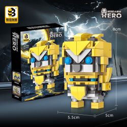 CO-CREATION JKC7638 7638 ONG NHỎ bộ đồ chơi xếp lắp ráp ghép mô hình Brickheadz MINI HERO Nhân Vật Đầu To 122 khối