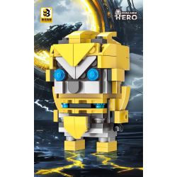 CO-CREATION JKC7638 7638 ONG NHỎ bộ đồ chơi xếp lắp ráp ghép mô hình Brickheadz MINI HERO Nhân Vật Đầu To 122 khối