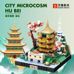 WANGE LIGAO DR.LUCK 3100 TOÀN CẢNH THÀNH PHỐ HỒ BẮC bộ đồ chơi xếp lắp ráp ghép mô hình Architecture CITY MICROCOSM Công Trình Kiến Trúc 338 khối