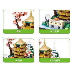 WANGE LIGAO DR.LUCK 3100 TOÀN CẢNH THÀNH PHỐ HỒ BẮC bộ đồ chơi xếp lắp ráp ghép mô hình Architecture CITY MICROCOSM Công Trình Kiến Trúc 338 khối