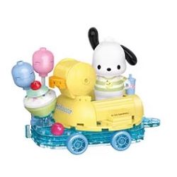 KEEPPLEY K20835 20835 CUỘC DIỄU HÀNH GIA ĐÌNH SANRIO CHÚ CHÓ PACHA TIỆC BỂ BƠI bộ đồ chơi xếp lắp ráp ghép mô hình Movie & Game Phim Và Trò Chơi 120 khối