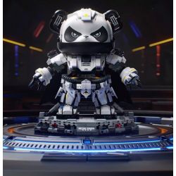 WEKKI 506506 506507 MECHA PANDA WARRIOR SỐ 002 NGẮM TRĂNG LƯỠI LIỀM bộ đồ chơi xếp lắp ráp ghép mô hình