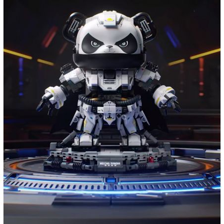 WEKKI 506506 506507 MECHA PANDA WARRIOR SỐ 002 NGẮM TRĂNG LƯỠI LIỀM bộ đồ chơi xếp lắp ráp ghép mô hình