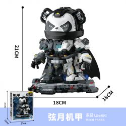 WEKKI 506506 506507 MECHA PANDA WARRIOR SỐ 002 NGẮM TRĂNG LƯỠI LIỀM bộ đồ chơi xếp lắp ráp ghép mô hình