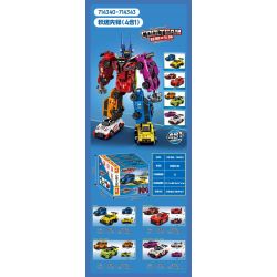 SEMBO 714340 714341 714342 714343 COOL TEAM TIÊN PHONG TỐC ĐỘ 4 TỔ HỢP bộ đồ chơi xếp lắp ráp ghép mô hình Racers COOLTEAM Đua Tốc Độ 776 khối