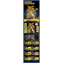 SEMBO 103341 103342 103343 103336 103337 103338 103339 103340 STEEL MECHA MỘT TRĂM BƯỚC ĐỂ ĐÁNH BẠI YANG HUANG ZHONG 8 TỔ HỢP bộ đồ chơi xếp lắp ráp ghép mô hình MECHA OF STEEL 981 khối