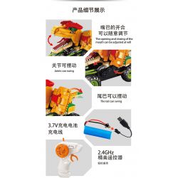 ACHKO 70029 XE RC KHỦNG LONG DILOPHOSAURUS bộ đồ chơi xếp lắp ráp ghép mô hình Technic Kỹ Thuật Công Nghệ Cao Mô Hình Phương Tiện 586 khối