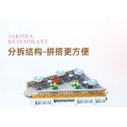 JIESTAR 89109 NHÀ HÀNG SAKURA bộ đồ chơi xếp lắp ráp ghép mô hình SAKURA RESTAURANT 3725 khối