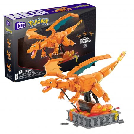 MEGA BLOKS HMW05 POKÉMON CHARIZARD bộ đồ chơi xếp lắp ráp ghép mô hình Movie & Game Phim Và Trò Chơi 1664 khối