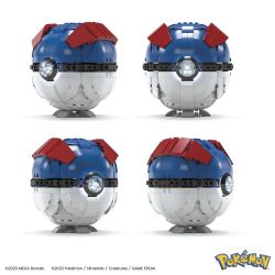 MEGA BLOKS HMW04 POKÉMON SIÊU BÓNG bộ đồ chơi xếp lắp ráp ghép mô hình Movie & Game POKÉMON JUMBO GREAT BALL Phim Và Trò Chơi 300 khối