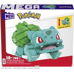 MEGA BLOKS HNT96 POKÉMON BÓNG ĐÈN bộ đồ chơi xếp lắp ráp ghép mô hình Movie & Game POKÉMON JUMBO BULBASAUR Phim Và Trò Chơi 789 khối